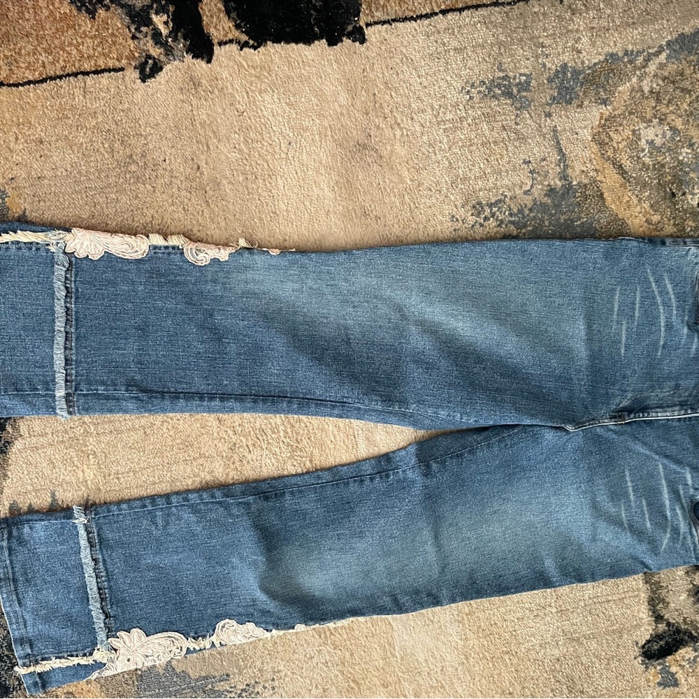 Embroidered Blue Jeans